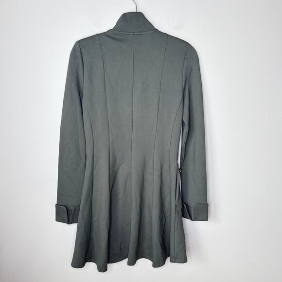 NEW Joseph Ribkoff Olive Green Ruby Coat Military Ponte Knit Jacket Size 4 - Picture 8 of 9
